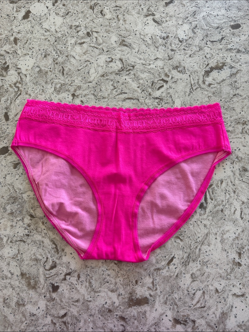 NWT Victoria's Secret Bright Pink Cotton Bikini Briefs